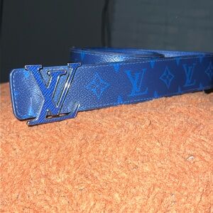 Louis Vuitton Monogram Blue Belt
